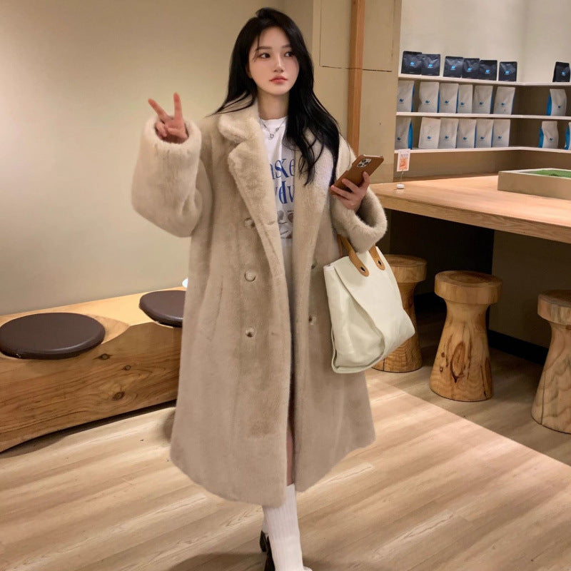 Slimming High-end Temperament Popular Long Coat - Camel Common Style / S