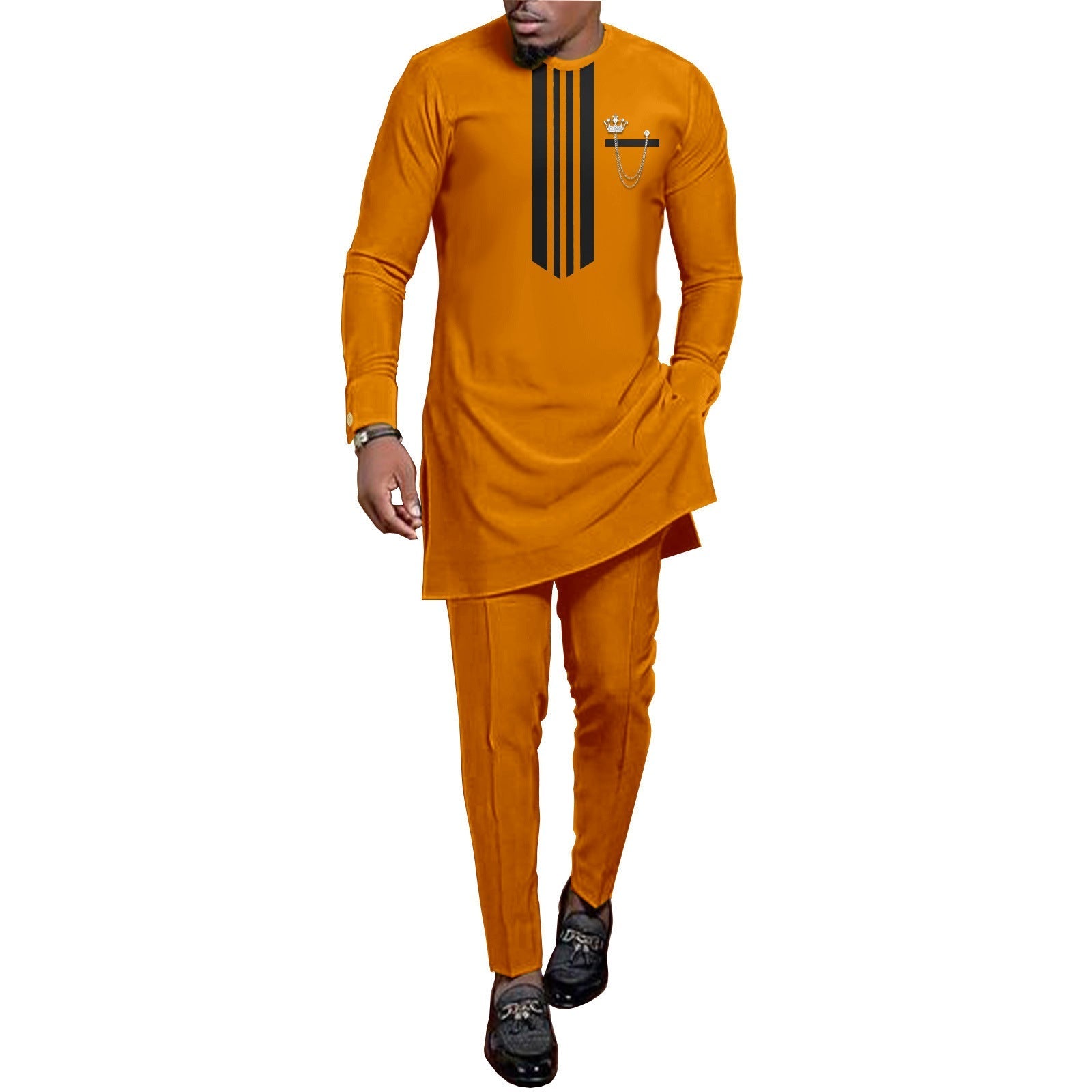 African Ethnic Print Batik Cotton Men’s Leisure Suit