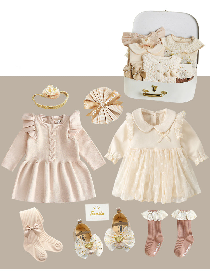 Newborn Gift Box Spring And Summer Suit Girl Baby Full Moon Gift - B / 66cm