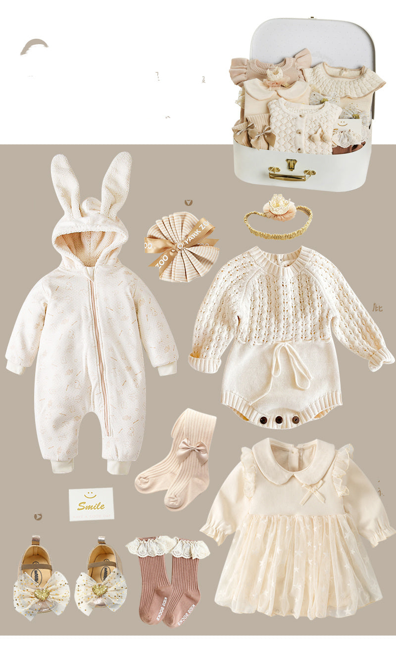 Newborn Gift Box Spring And Summer Suit Girl Baby Full Moon Gift - R / 66cm