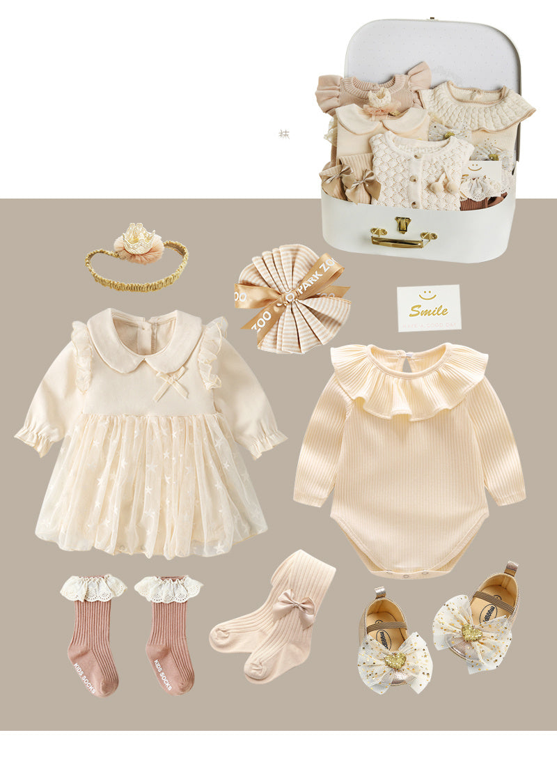 Newborn Gift Box Spring And Summer Suit Girl Baby Full Moon Gift - T / 66cm