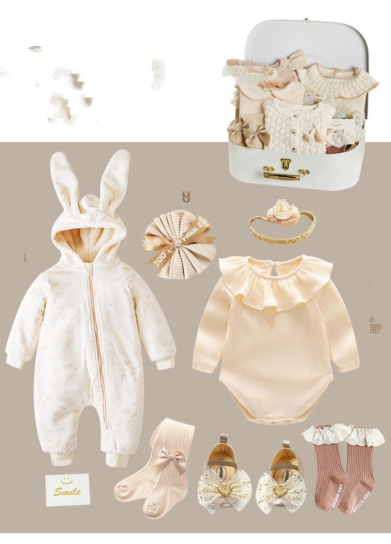 Newborn Gift Box Spring And Summer Suit Girl Baby Full Moon Gift - U / 66cm