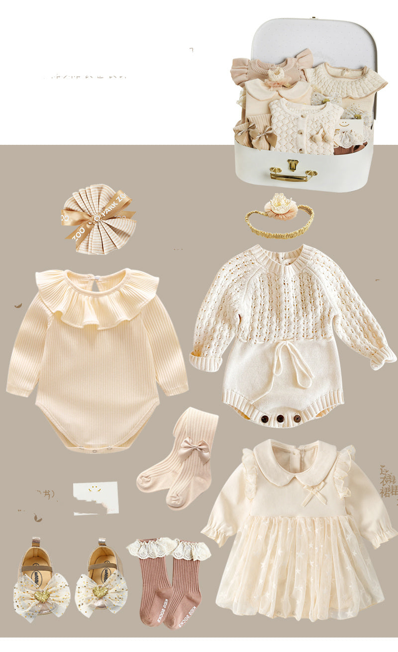Newborn Gift Box Spring And Summer Suit Girl Baby Full Moon Gift - X / 66cm
