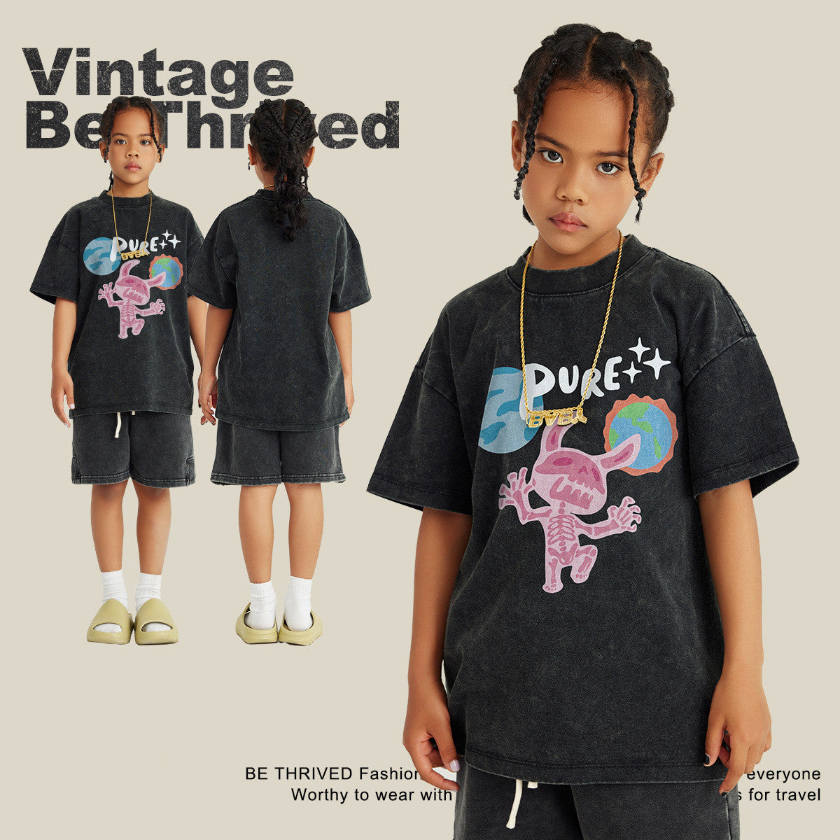 Children’s Fashion Fun Rabbit Printed T-shirt