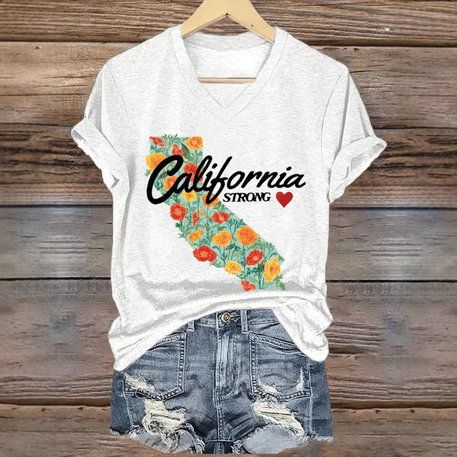 V-neck Casual Short Sleeve C Women’s Top