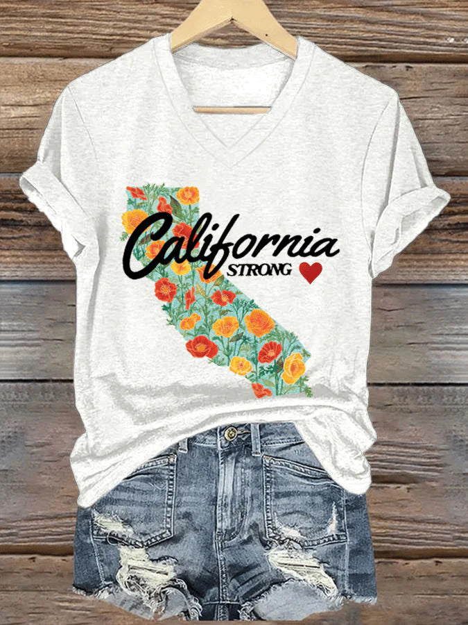 V-neck Casual Short Sleeve C Women’s Top - White / S