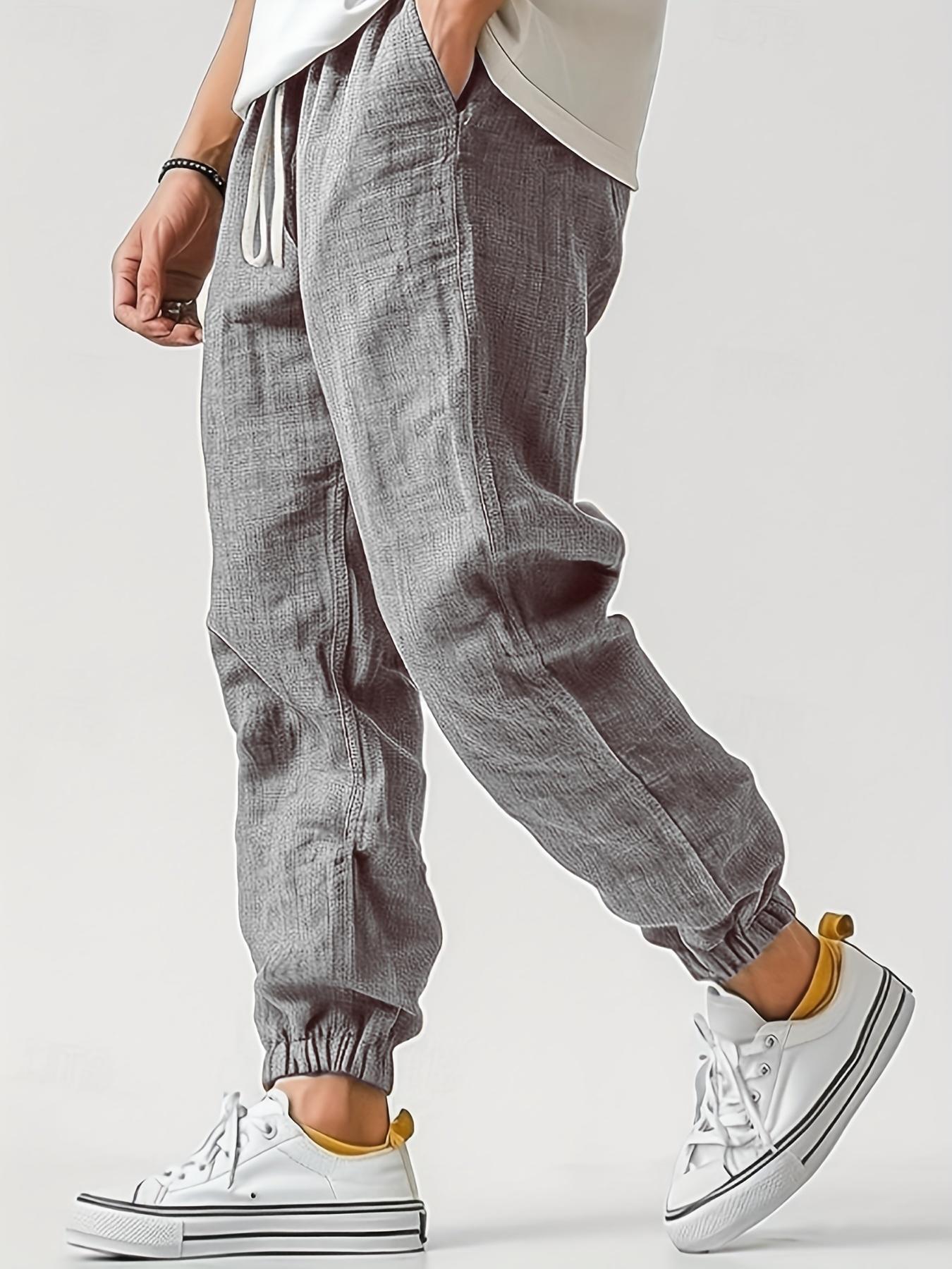 Outdoor Slim-fitting Ankle-tied Pants Sports Pants - Lead Gray / S