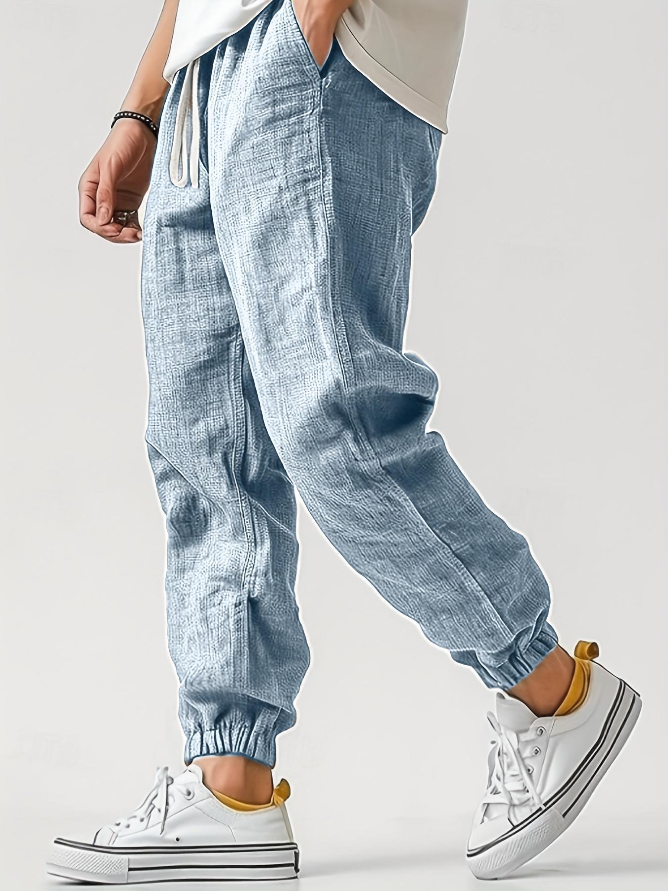 Outdoor Slim-fitting Ankle-tied Pants Sports Pants - Light Blue / S