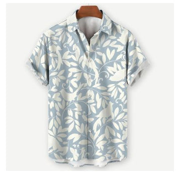 Youth Vacation Casual Beach Style Short Sleeve Men - 19color / 3XL