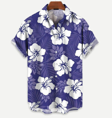 Youth Vacation Casual Beach Style Short Sleeve Men - Style 3 / S