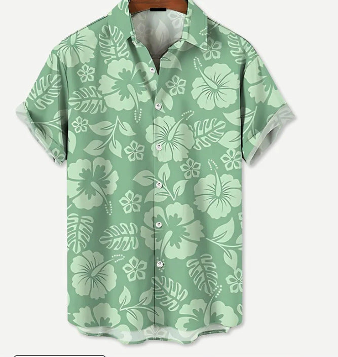 Youth Vacation Casual Beach Style Short Sleeve Men - Style 4 / S