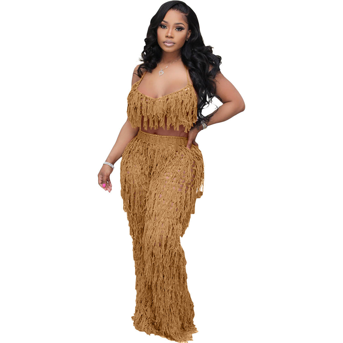 Explosive Color High-End Fashion Online - Khaki / S
