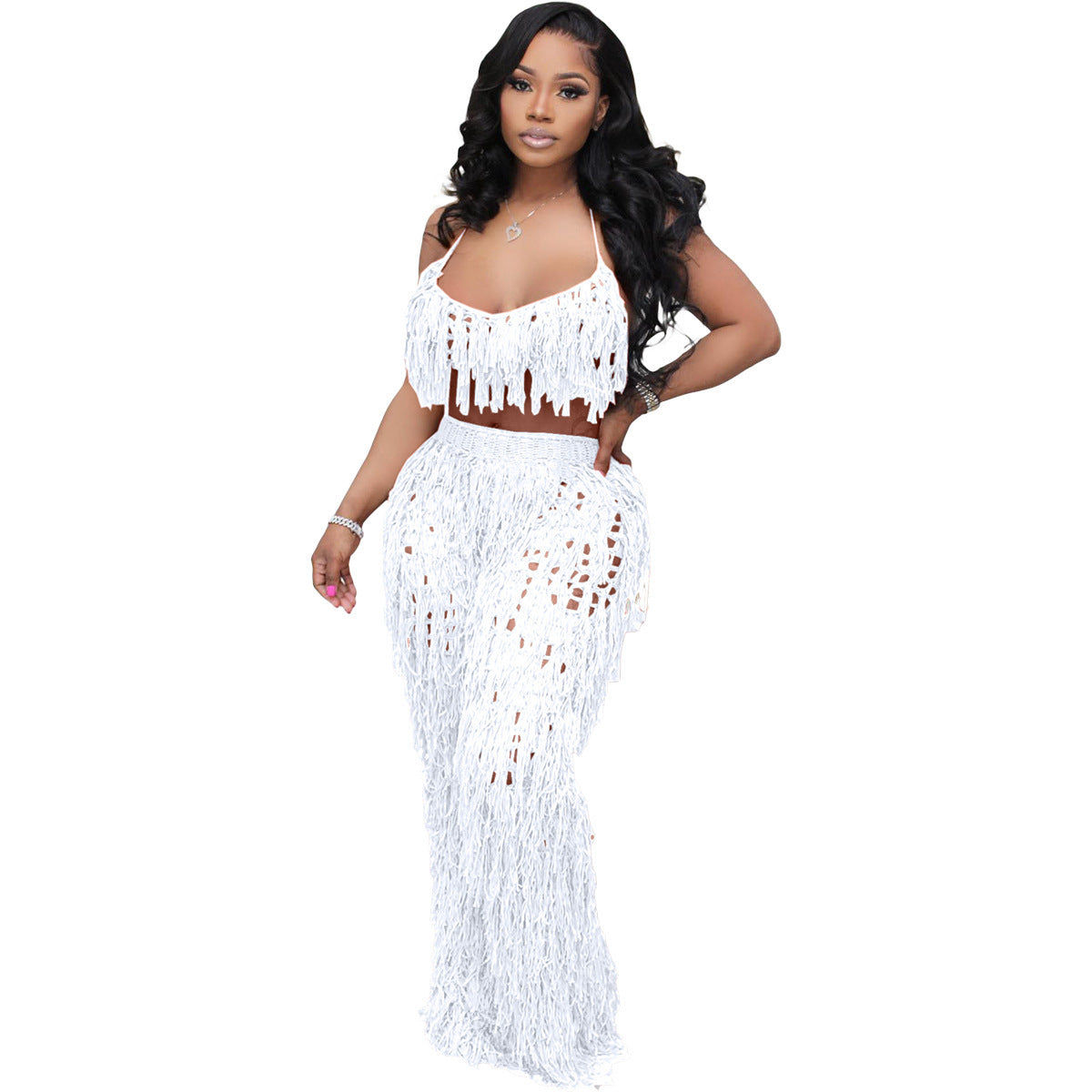 Explosive Color High-End Fashion Online - White / S