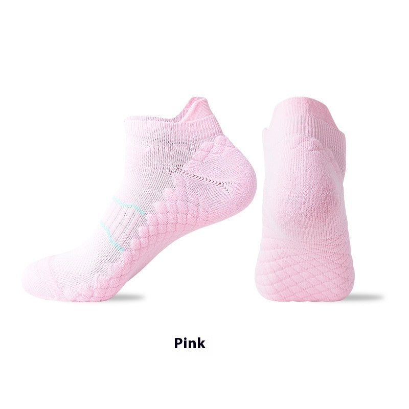Outdoor Towel Bottom Couple Professional Socks For Running - Light Pink / M(33to38)