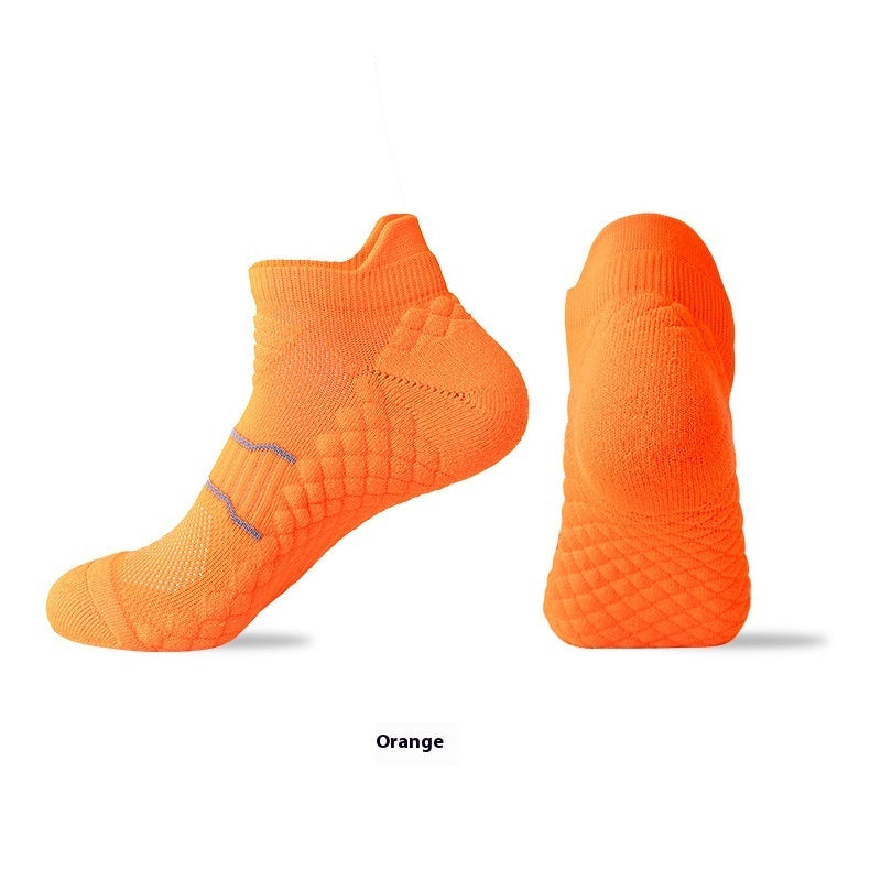 Outdoor Towel Bottom Couple Professional Socks For Running - Orange / M(33to38)