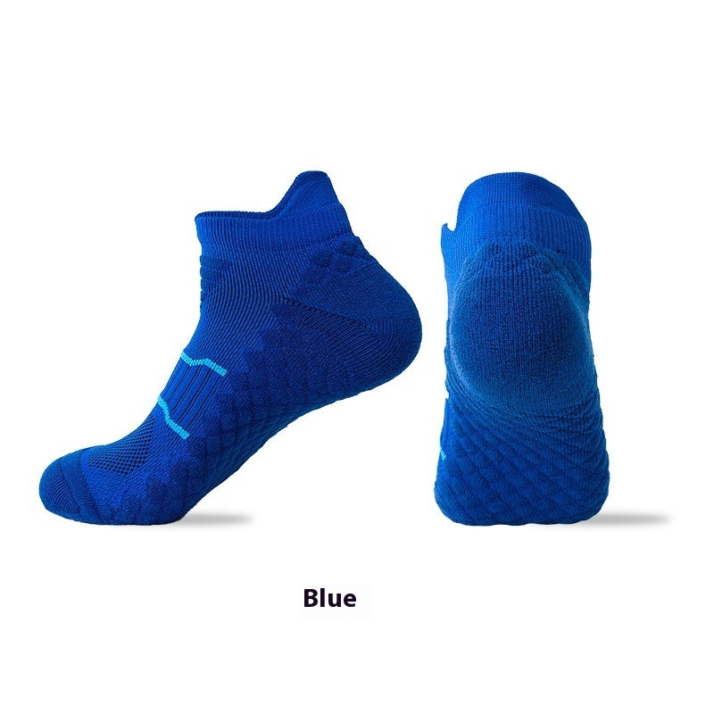 Outdoor Towel Bottom Couple Professional Socks For Running - Sapphire Blue / M(33to38)