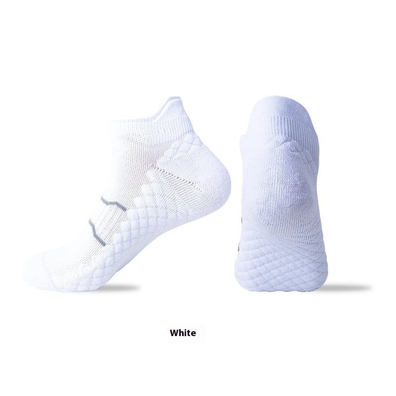 Outdoor Towel Bottom Couple Professional Socks For Running - White / M(33to38)