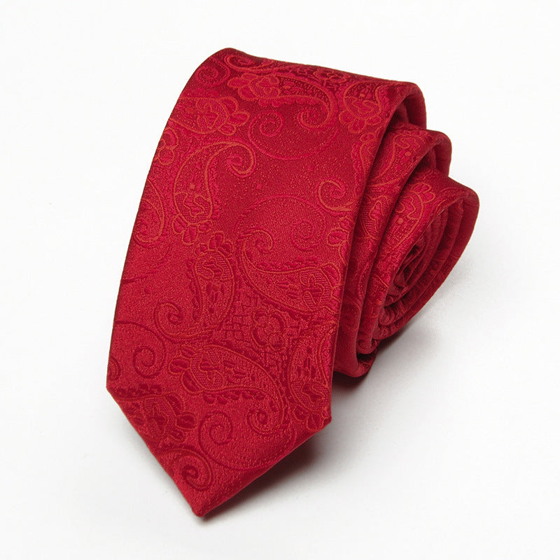 Korean Style Men’s Business Formal Business Working Tie - A4504 Red