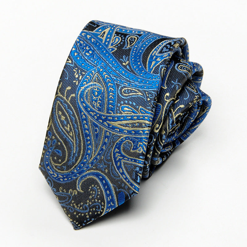 Korean Style Men’s Business Formal Business Working Tie - A4505 Blue