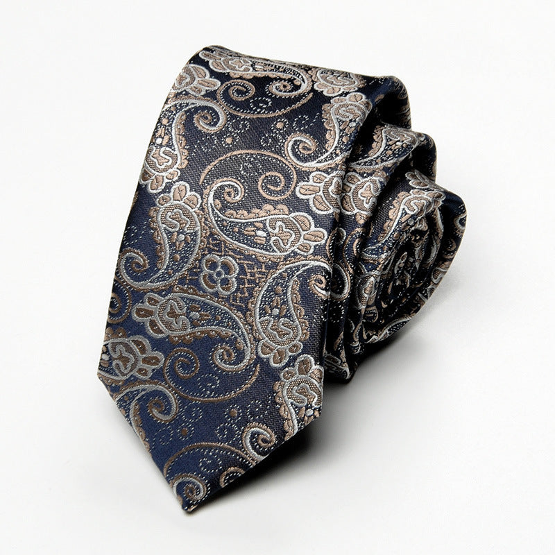 Korean Style Men’s Business Formal Business Working Tie - A4507 Navy Blue