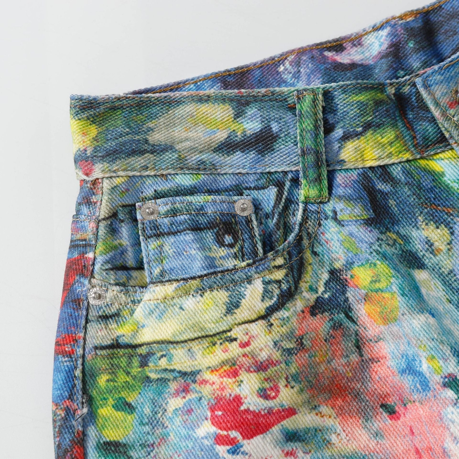 Spring New Retro Heavy Industry Loose Design Jeans