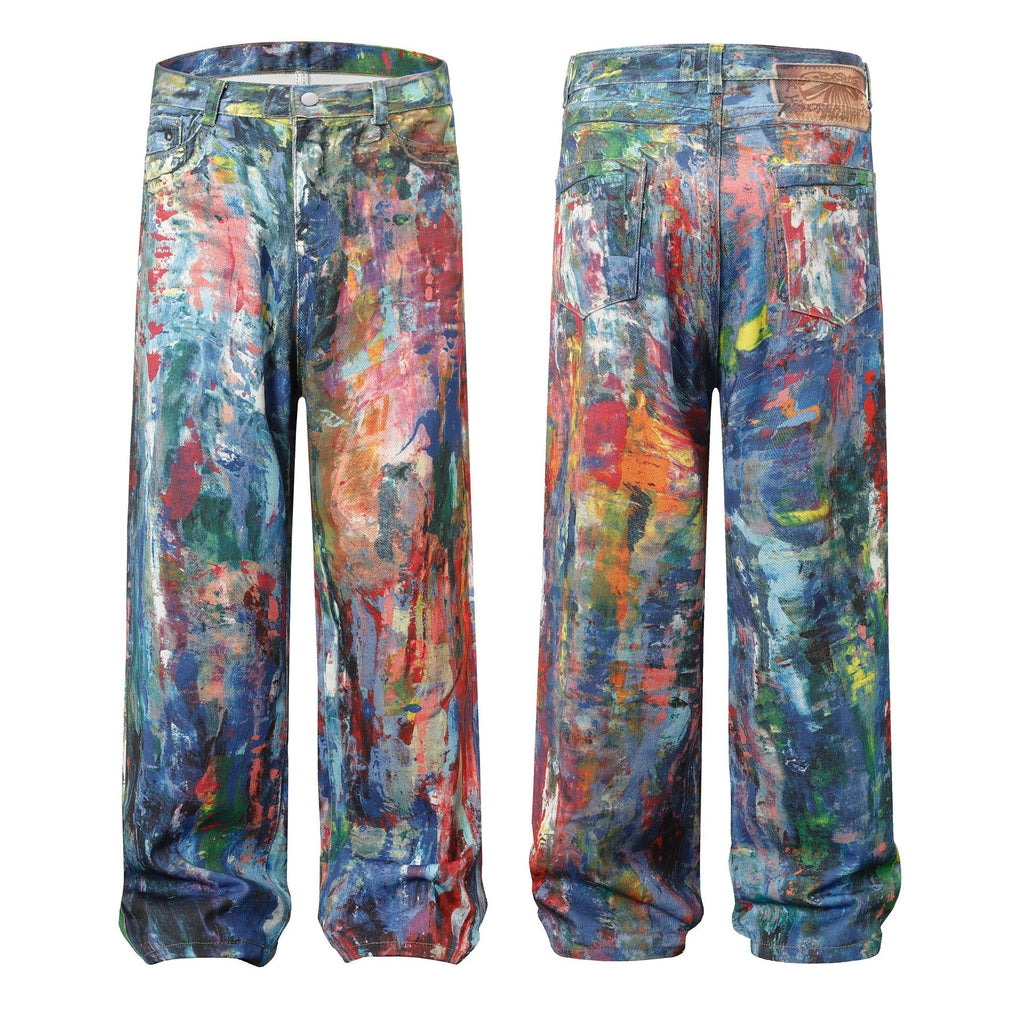 Spring New Retro Heavy Industry Loose Design Jeans