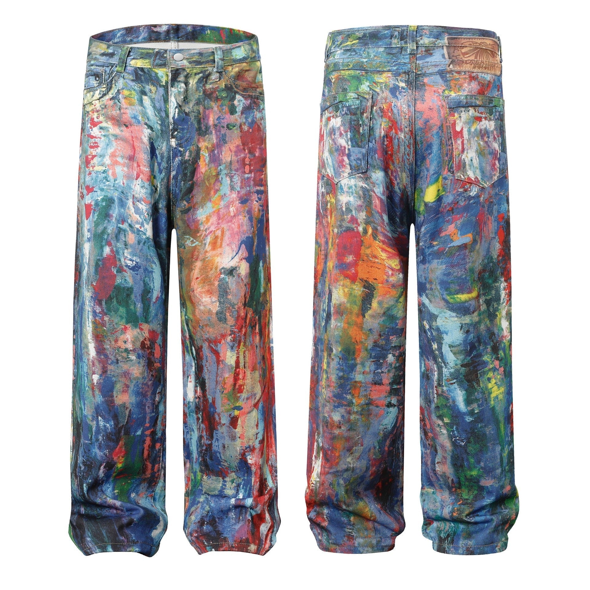 Spring New Retro Heavy Industry Loose Design Jeans