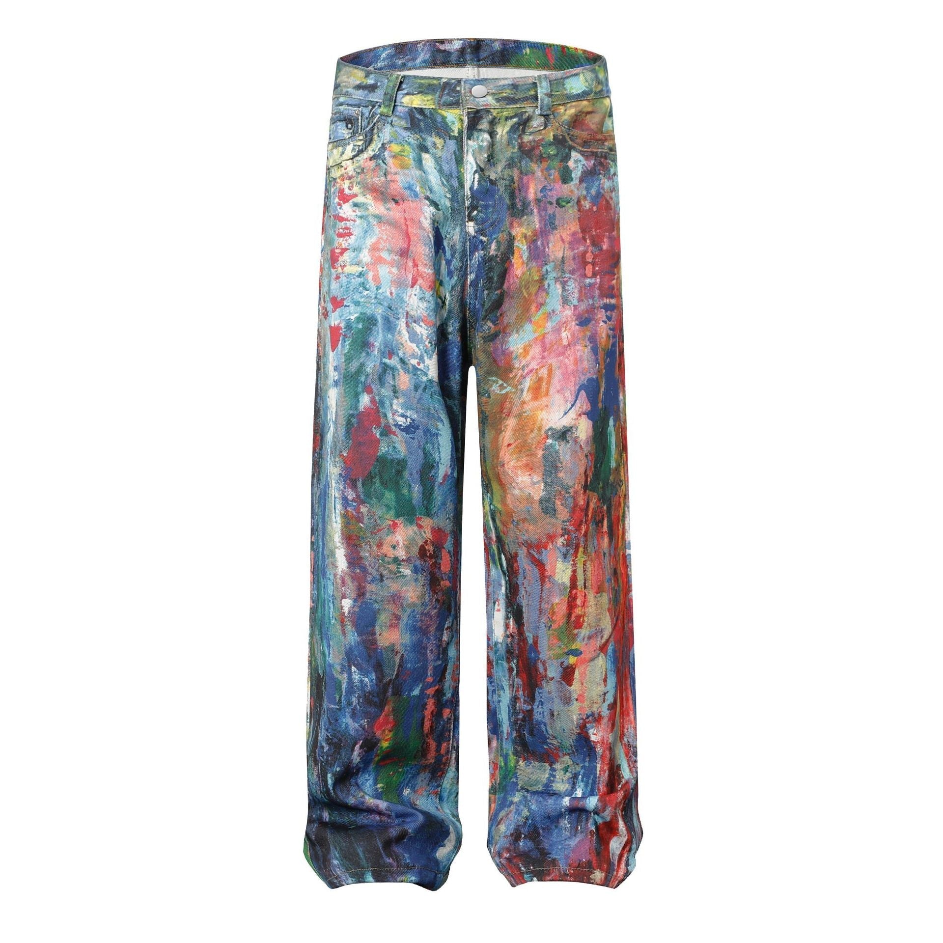 Spring New Retro Heavy Industry Loose Design Jeans - Picture Color / S