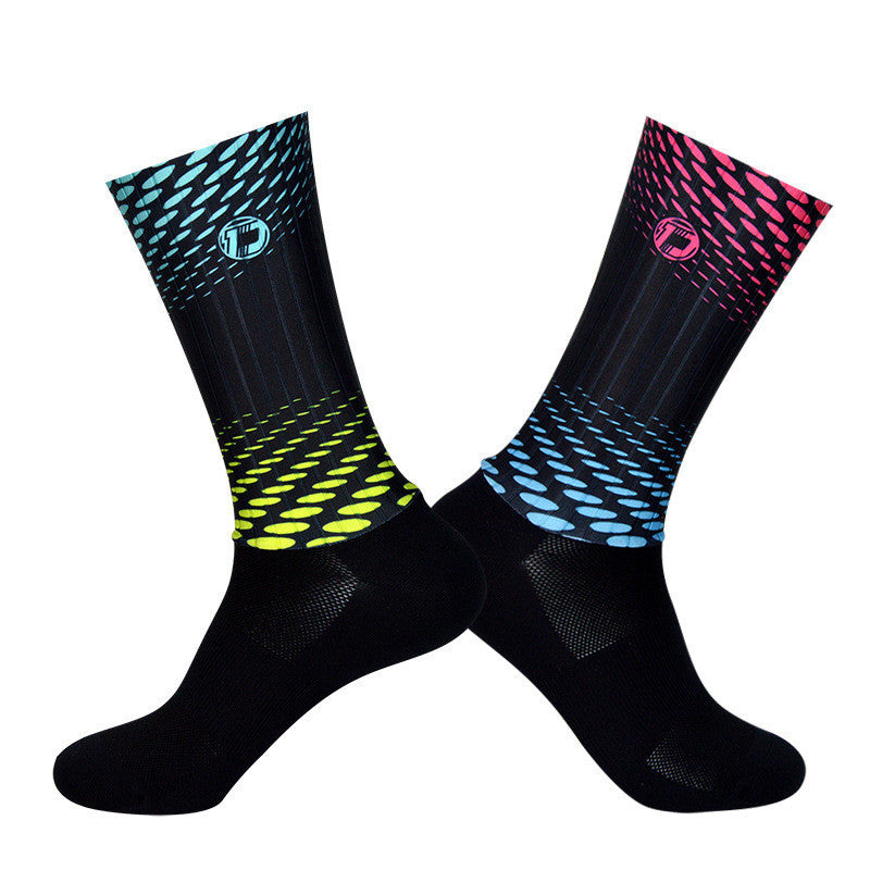 Lycra Running Striped Socks - Colorful / S