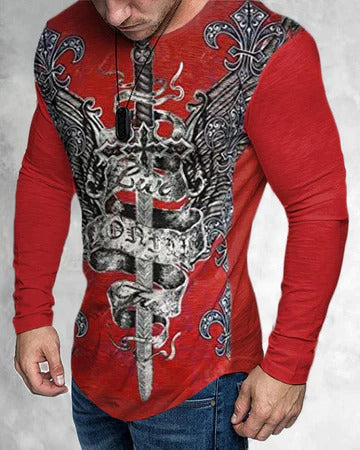Men’s T-Shirt 3D Print Graphic Crew Neck Print - 3 Style / S