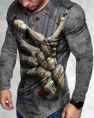 Men’s T-Shirt 3D Print Graphic Crew Neck Print - 4 Style / S