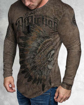 Men’s T-Shirt 3D Print Graphic Crew Neck Print - 5 Style / S