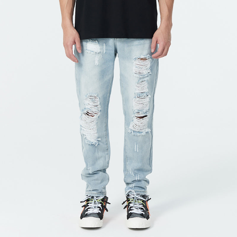 Men’s Loose High Street Ripped Jeans