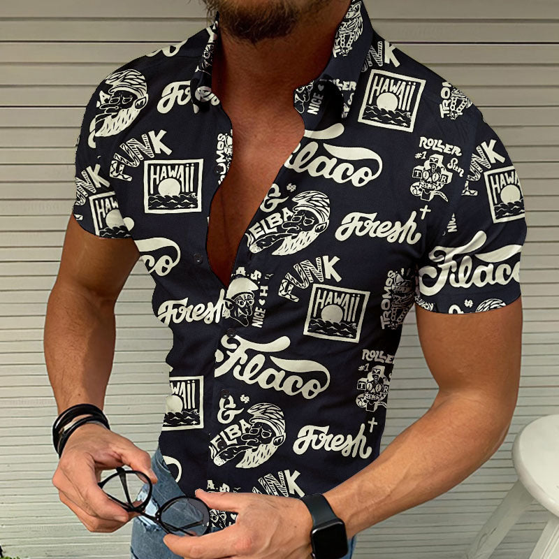 Casual Summer Beach 3D Printed Shirt Men’s Cool Top