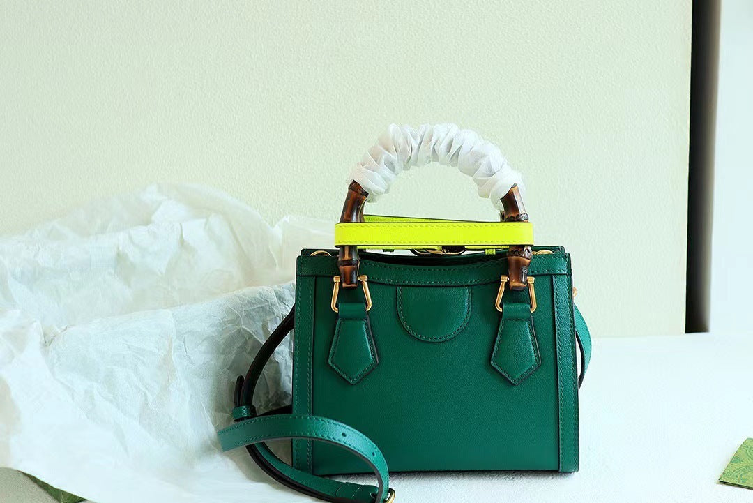Exquisite Leather Bag Luxury Clothing High-End Fashion Online - Emerald / 20x16x10cm