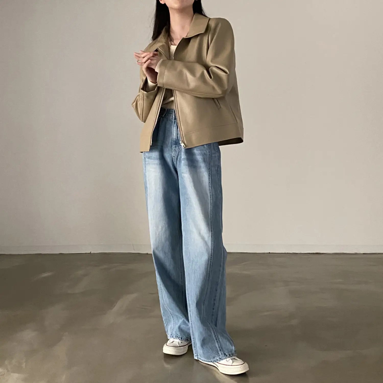 Handsome Cool Girl Versatile Motorcycle Jacket