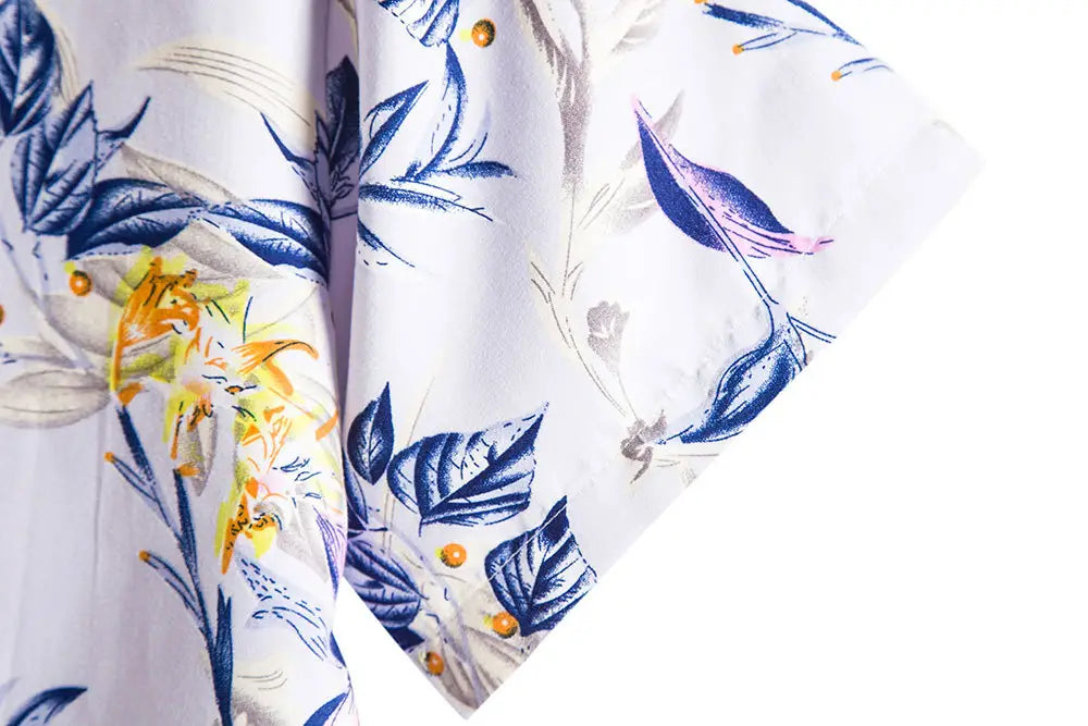 Men’s Short-sleeved Casual Holiday Floral Shirt