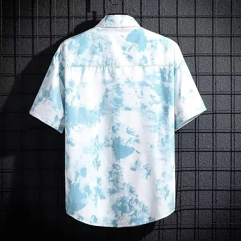 Men’s Ice Silk Breathable Summer High-end Printed Shirt
