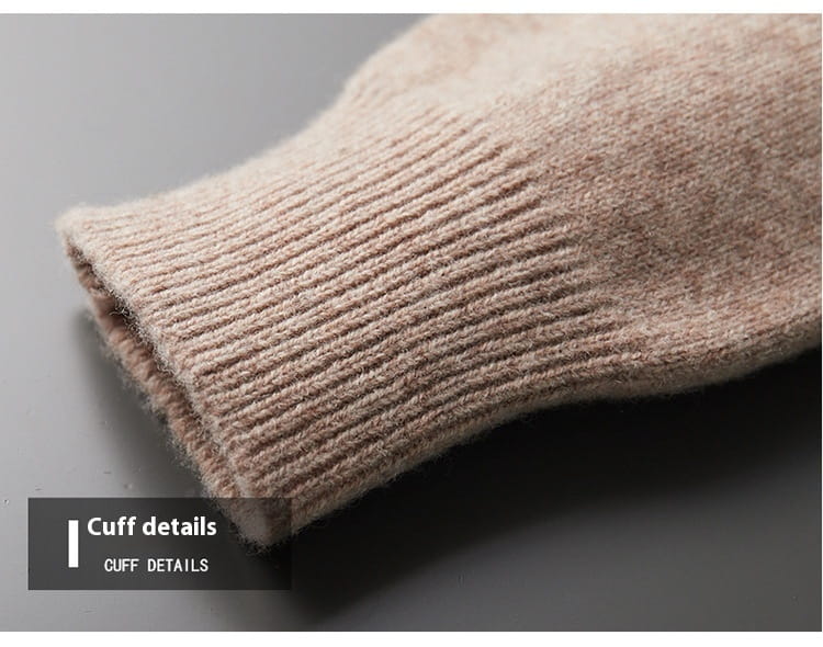 Woolen Sweater Men’s Half Turtleneck Thickened Sweater Casual