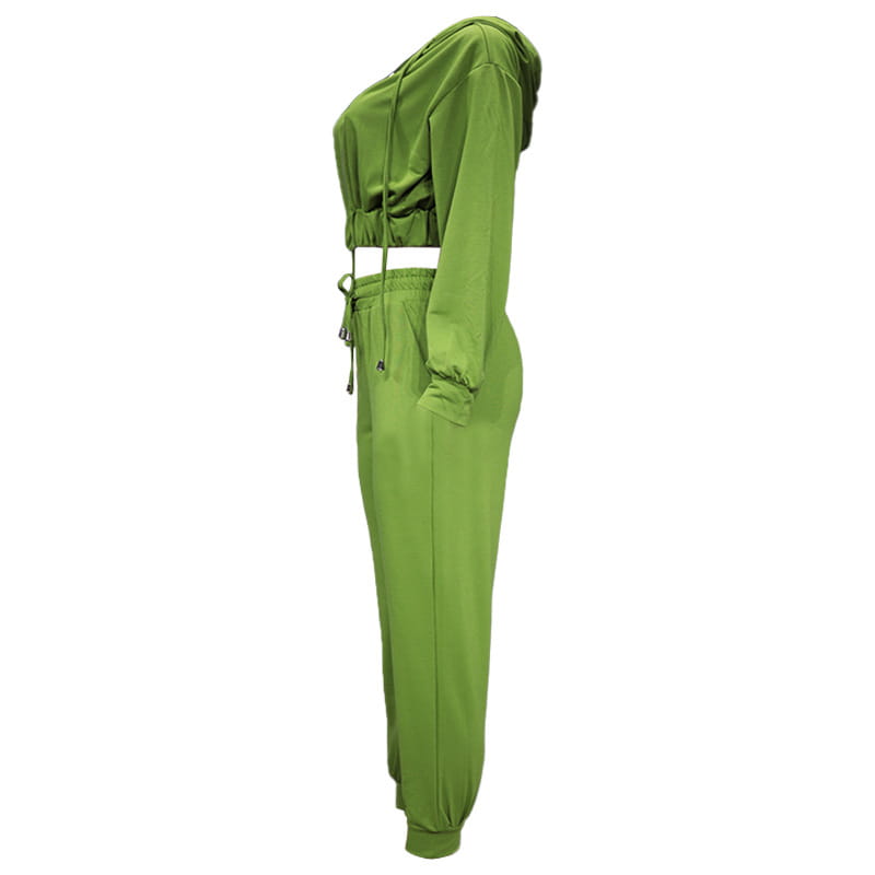 Fashion Long Sleeve Hooded Sports Suit Women