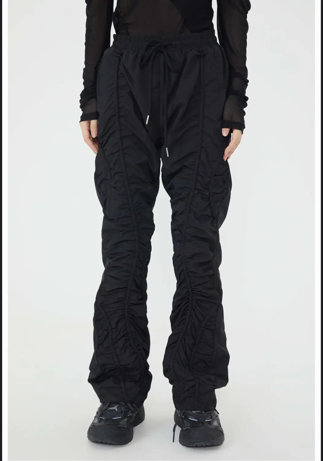 Men’s Pleated Straight Tube Loose Street High Street Sports Casual Pants