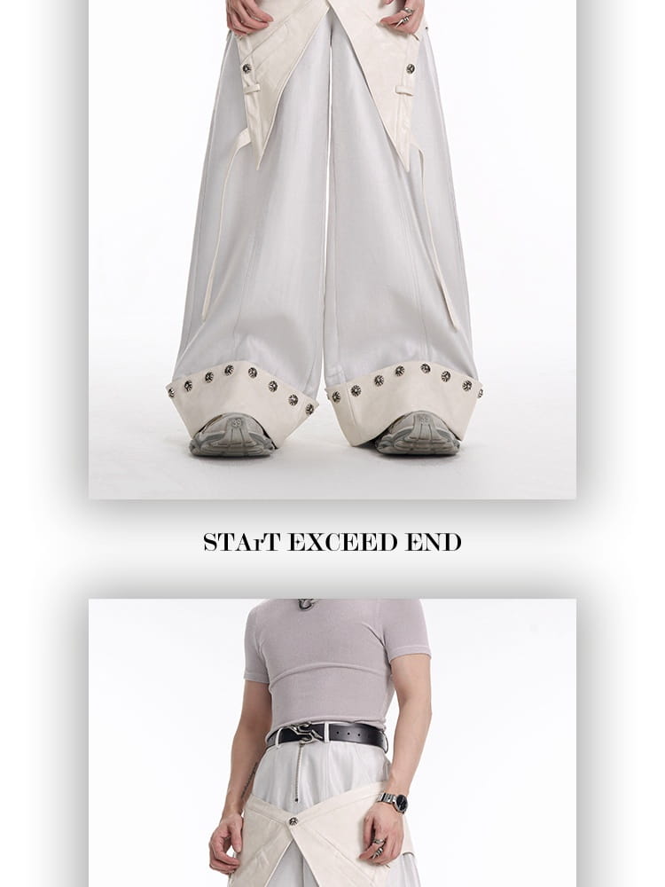 Niche Fake Two Pieces Pantskirt Punk Casual Pants