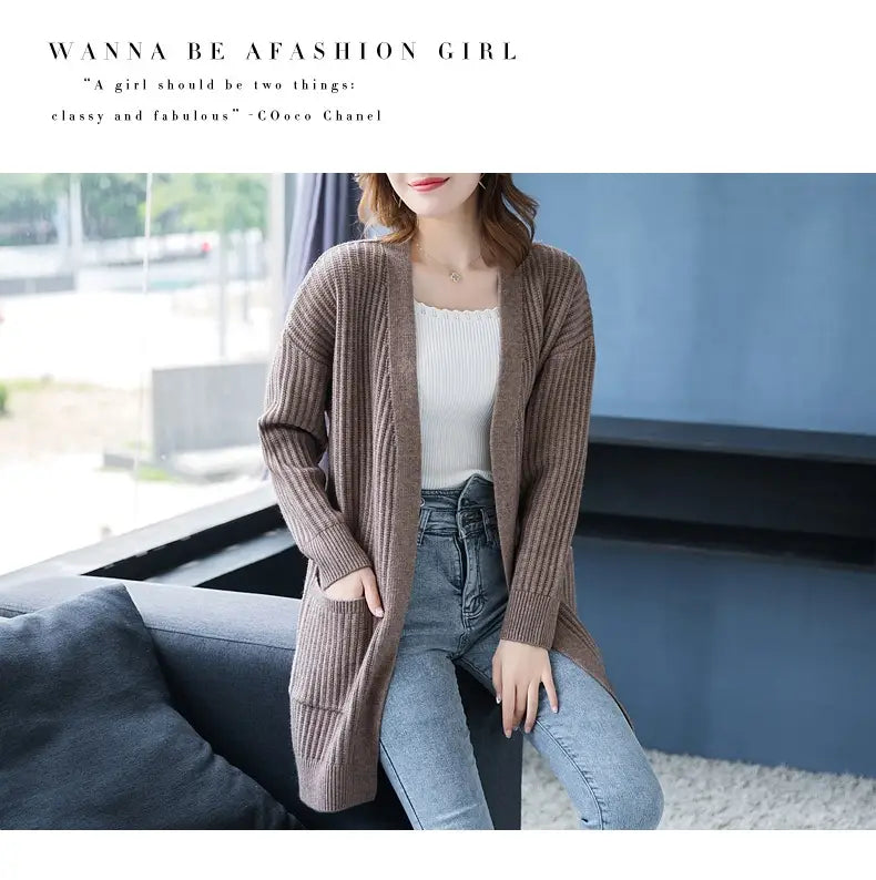 Loose Knitted Shawl Versatile Sweater Coat Women’s