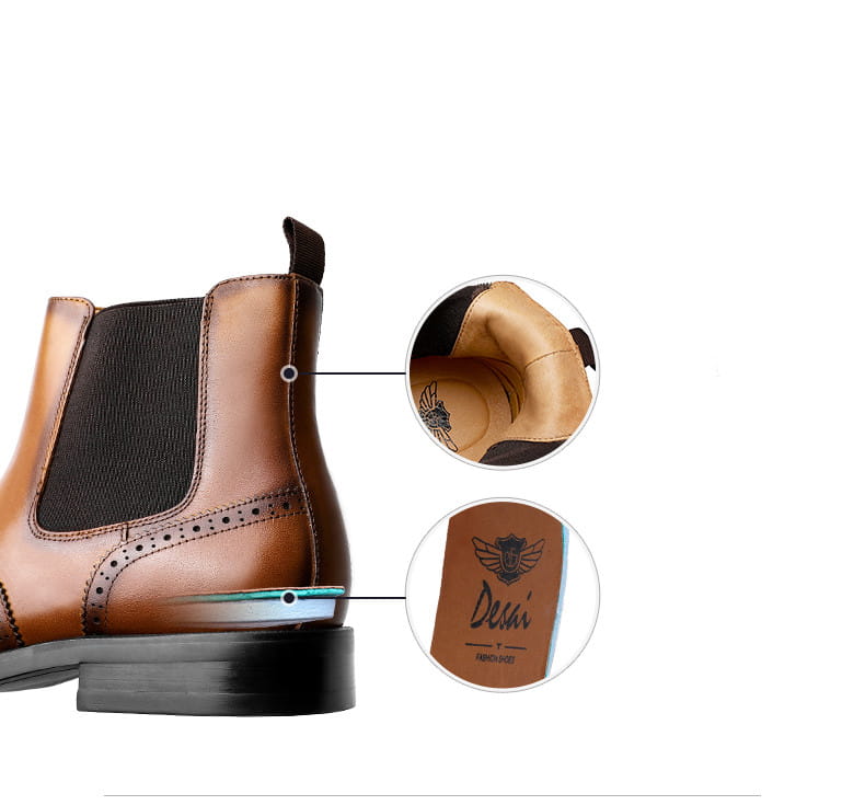Men’s Leather Tips In Western Boots