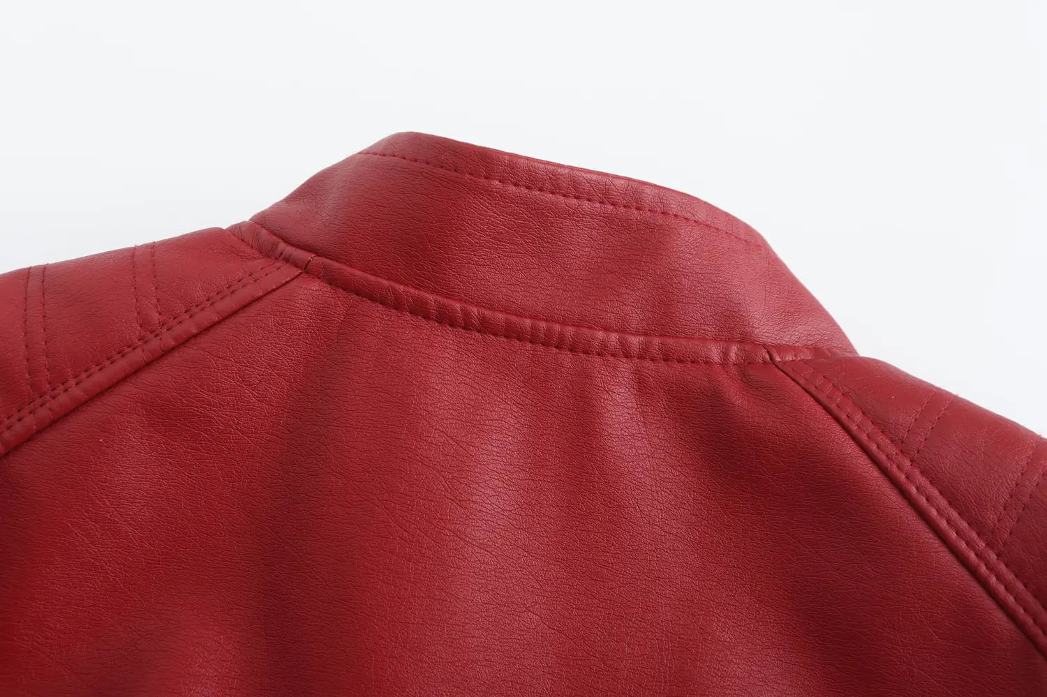 Women’s Short Slim-fit Leather Coat