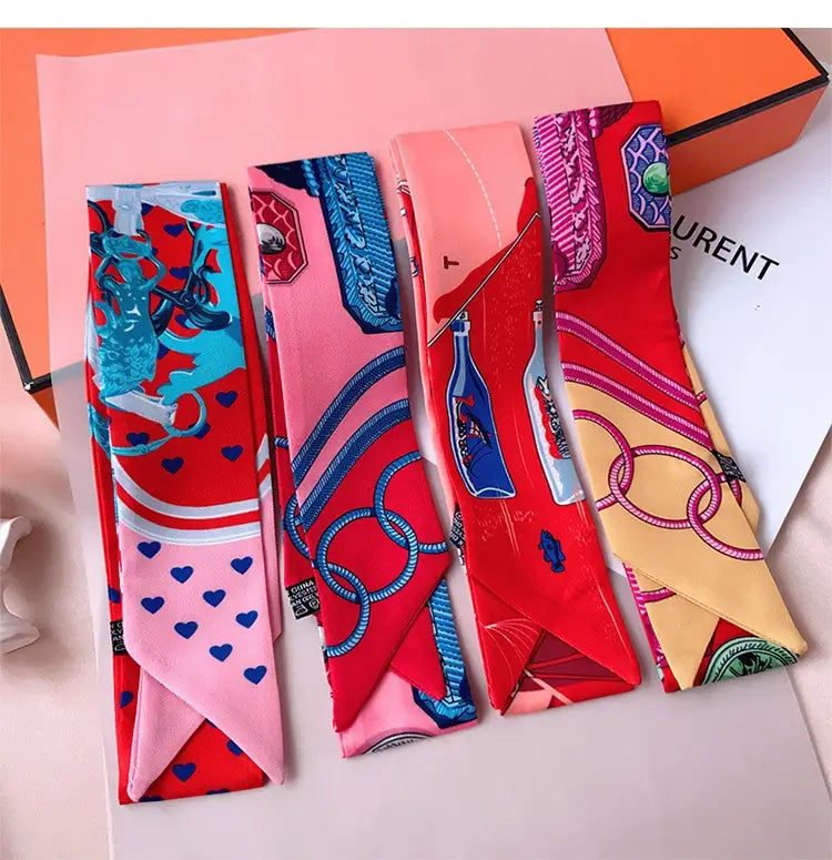 Ribbon Thin Narrow Bag Handle Scarves Decoration