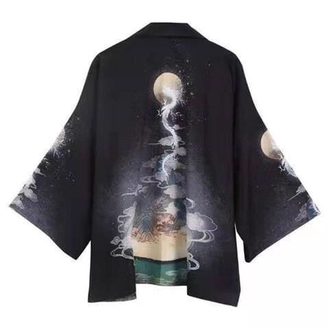 Loose Fitting Men’s And Women’s Quarter Sleeved Kimono Jacket
