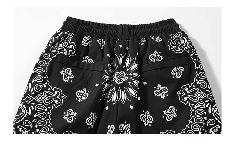 Splicing Hanging Crotch Military Cloth Hip-hop Men’s Shorts