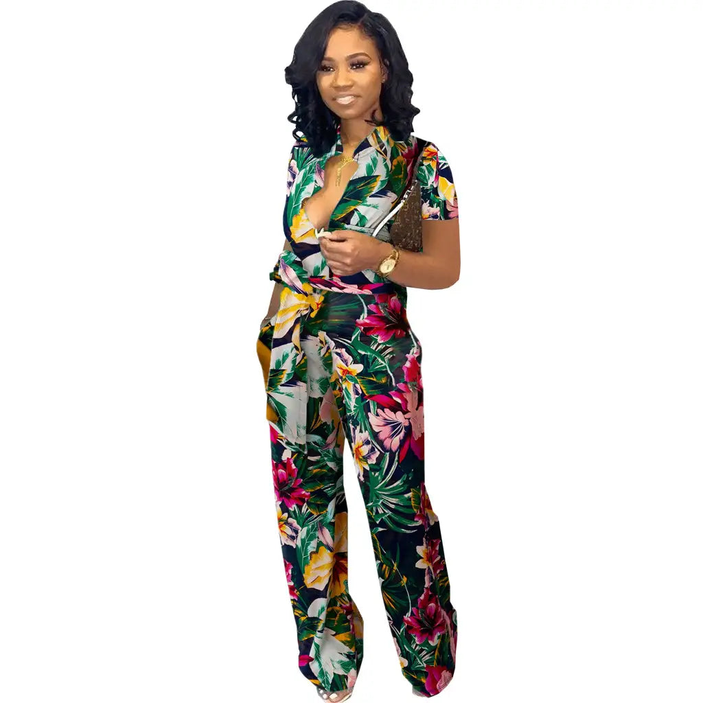 European And American Fashion Denim Jumpsuit