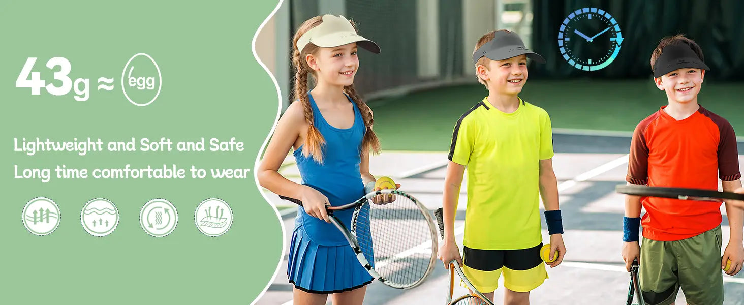 Sukeen Kids Sun Visor Hats For Girls Boys Lightweight Sport Hat Sun Hat Seamless Running Hats For Outdoor Activities